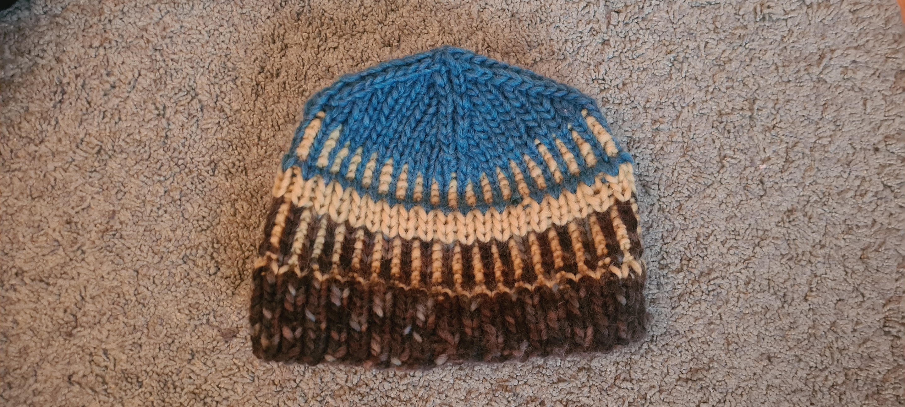 Leftover yarn hat